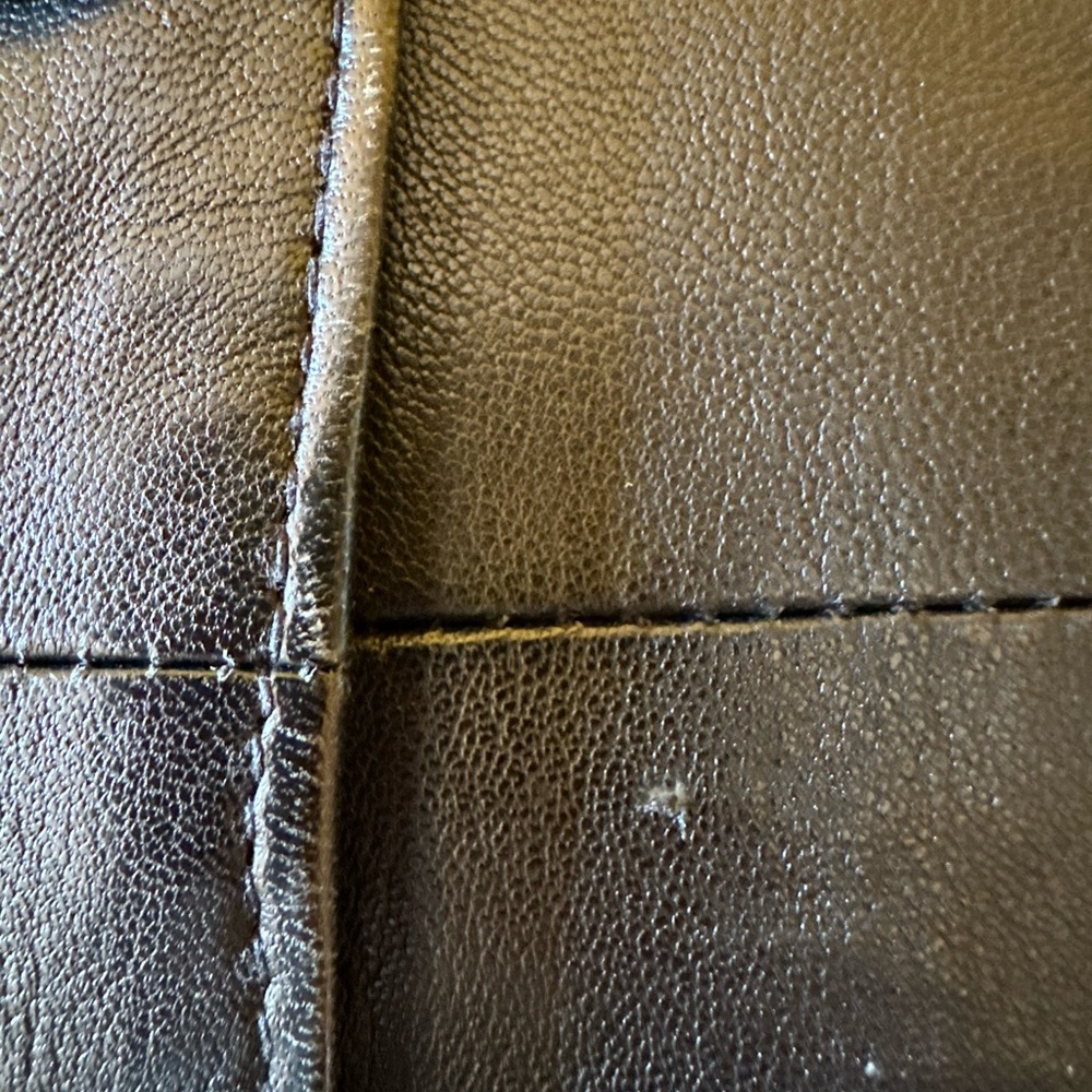 Women's Black Leather Coat - Picture 14 of 15